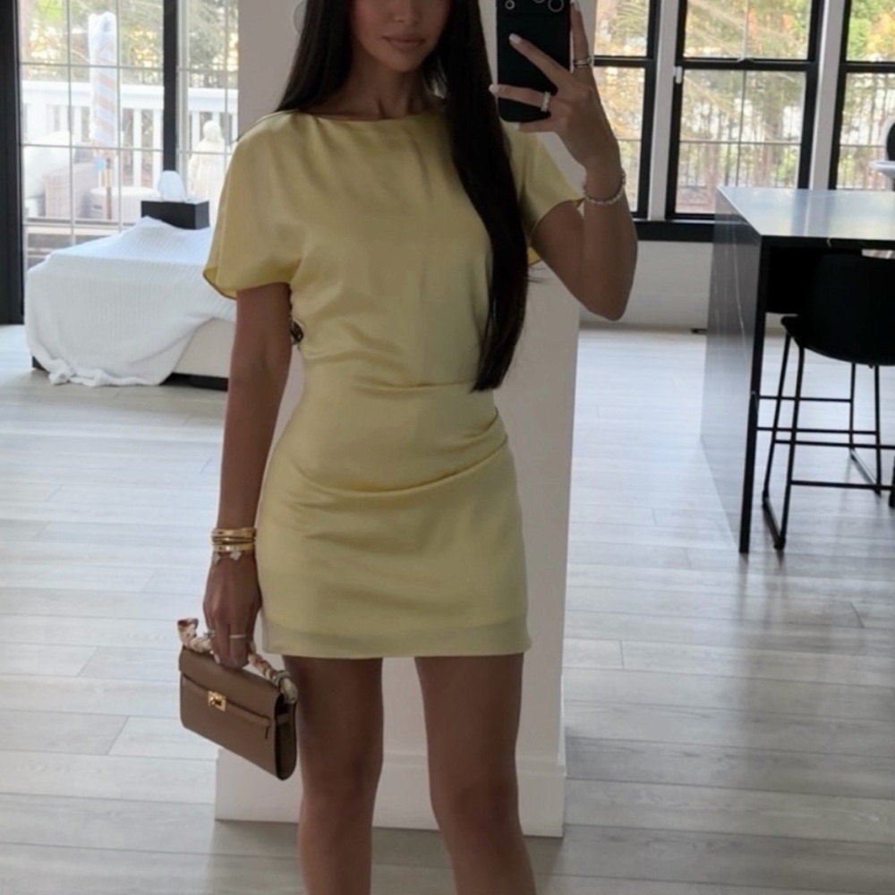 Kora Hammered Satin Mini Dress